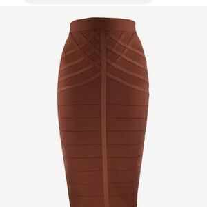 Women skirt brown with shimmer vintage style